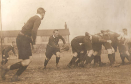Albert Goldthorpe at the base of the scrum