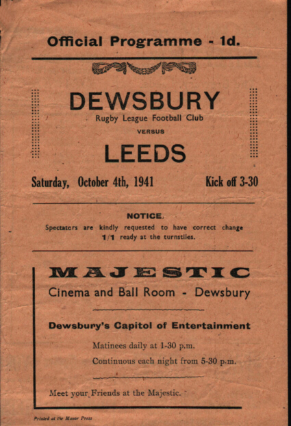 Dewsbury v Leeds