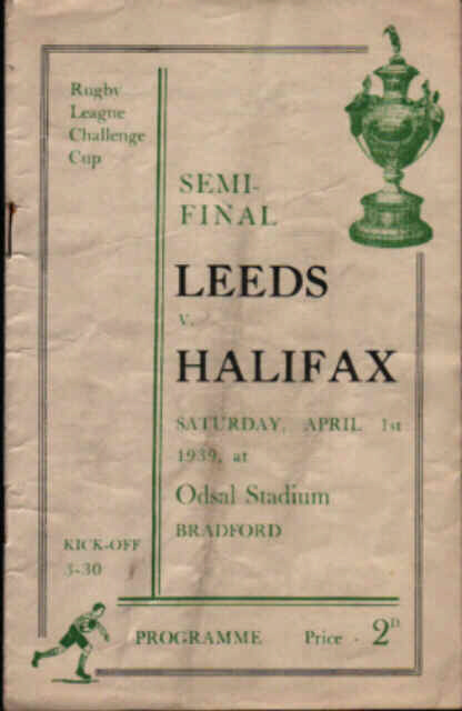 Leeds v Halifax 1939