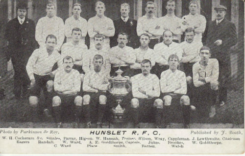Hunslet Team with the Yorkshire Cup