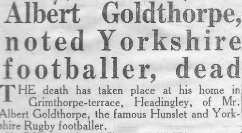 Albert Goldthorpe Obituary Yorkshire Evening News