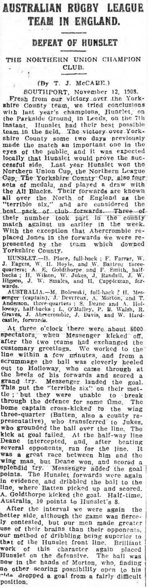 Australian Newspaper Report