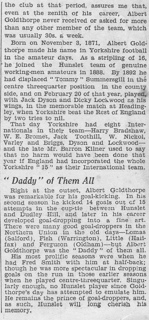 Hunslet Jubilee article