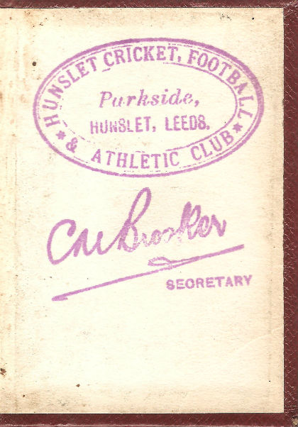 Hunslet C F and AC Membership Card